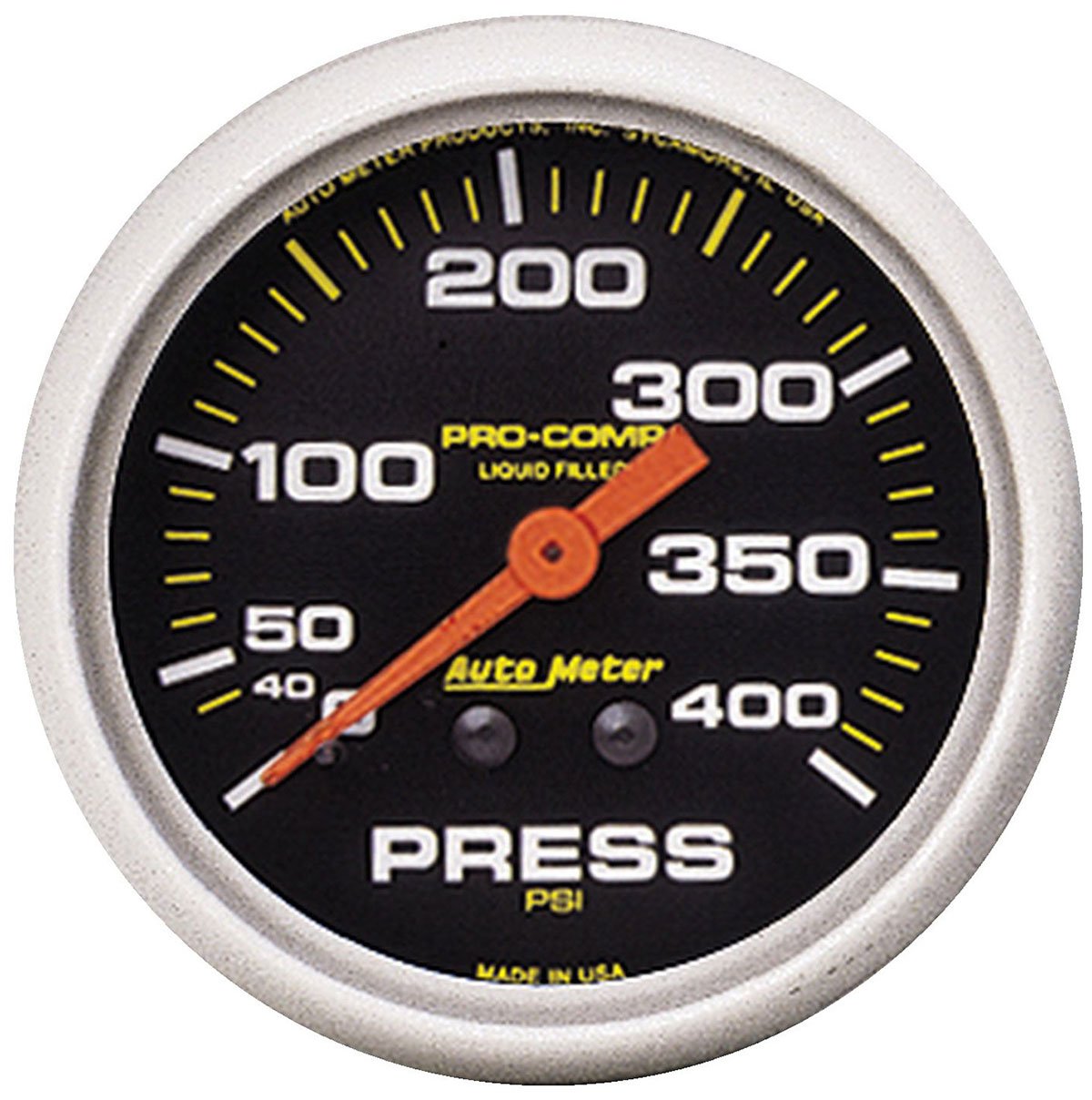 Pro-Comp Series Pressure Gauge
2-5/8", Liquid Filled Mechanical, 0-400 psi