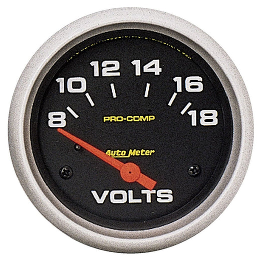 Pro-Comp Series Voltmeter Gauge
2-5/8", Short Sweep Electric, 8-18 volts