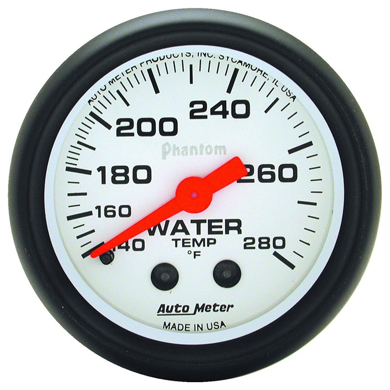 Phantom Series Water Temperature Gauge  2-1/16", Full Sweep Mechanical, 140-280°F