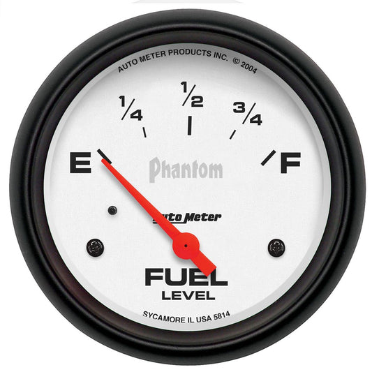 Phantom Series Fuel Level Gauge
2-5/8", Short Sweep Electric, GM, 0 ohms Empty/90 ohms Full