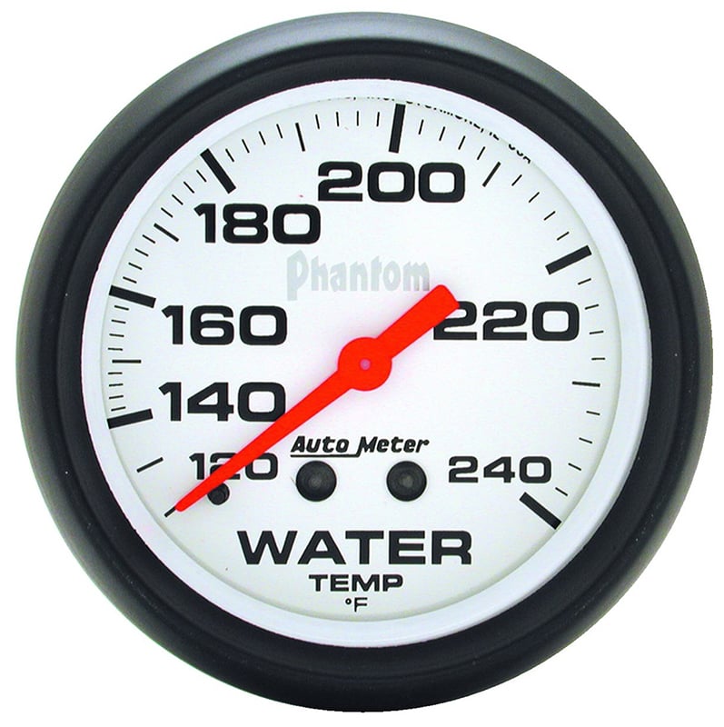 Phantom Series Water Temperature Gauge  2-5/8", Full Sweep Mechanical, 120-240°F