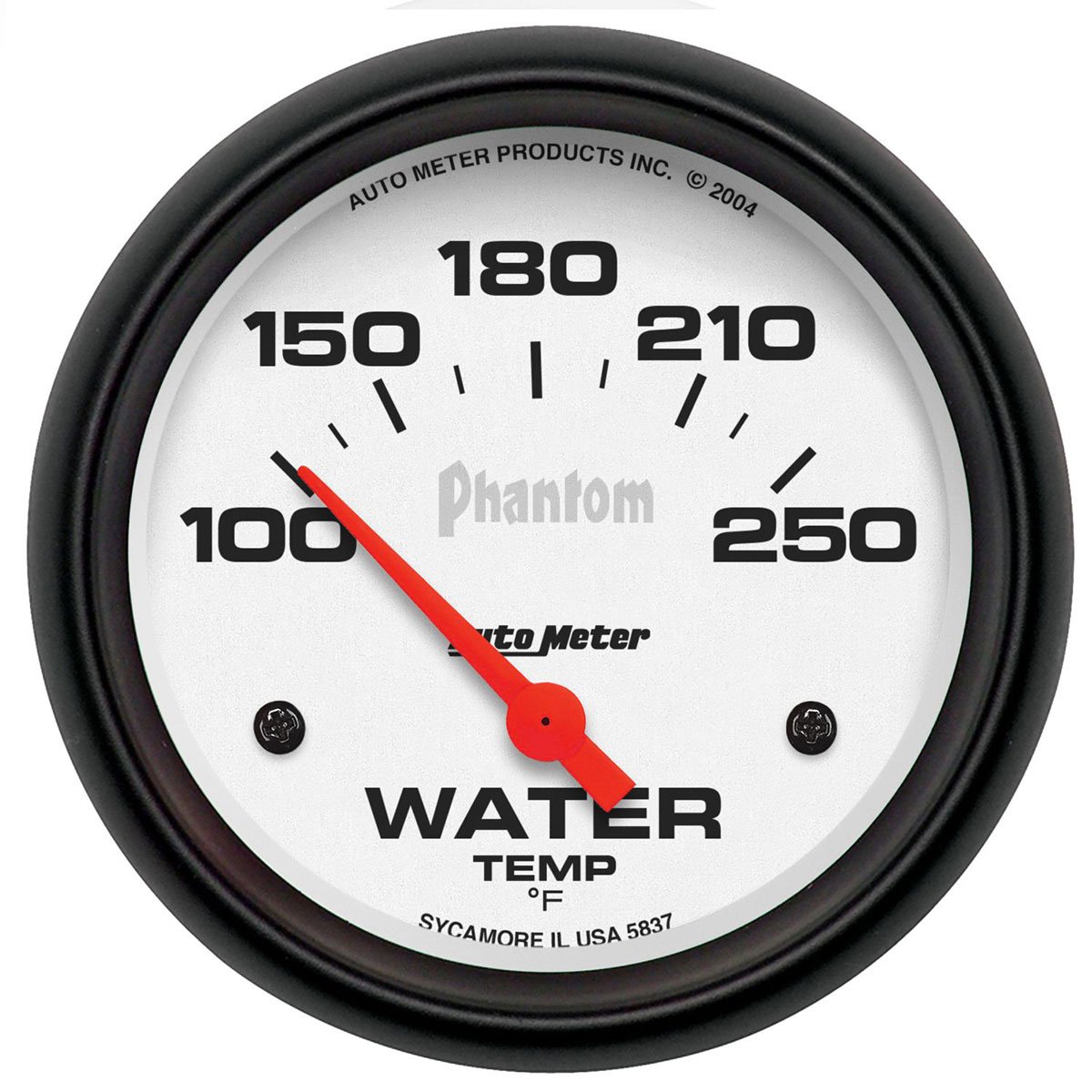 Phantom Series Water Temperature Gauge  2-5/8", Short Sweep Electric, 100-250°F