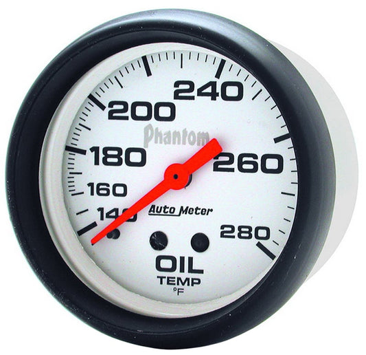 Phantom Series Oil Temperature Gauge  2-5/8", Full Sweep Mechanical, 140-280°F