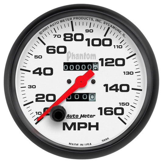 Phantom Series Speedometer  5", In-Dash, Mechanical, 0-160 mph