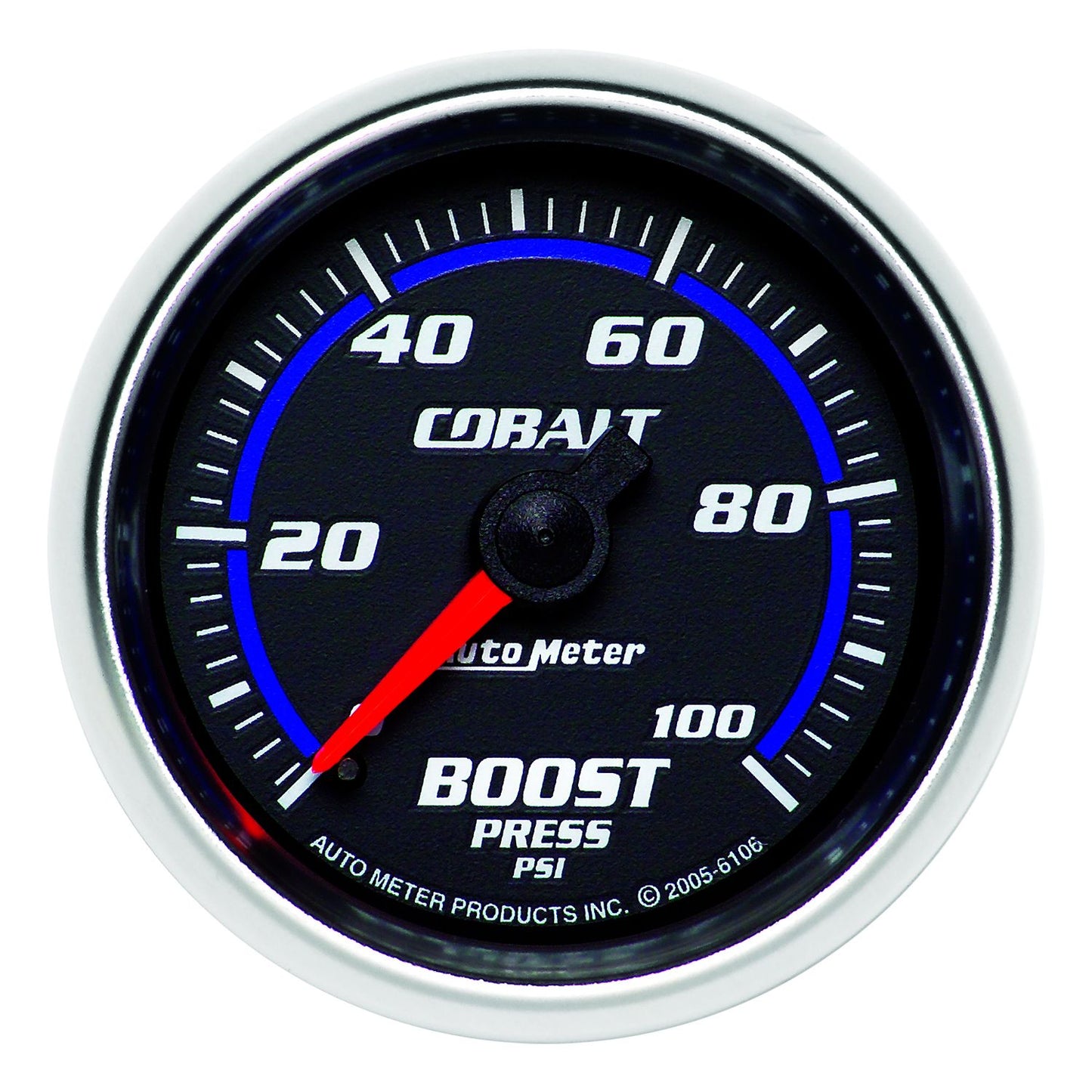 Cobalt Series Boost Gauge  2-1/16", Full Sweep Mechanical, 0-100 psi