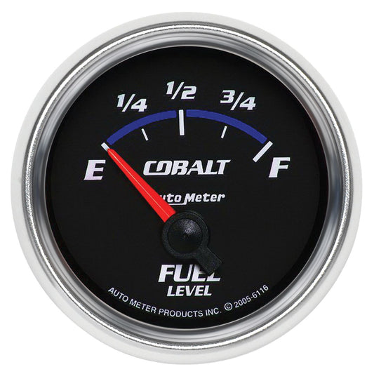 Cobalt Series Fuel Level Gauge
2-1/16", Short Sweep Electric, 240 ohms Empty/33 ohms Full