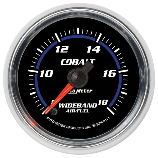 Cobalt Series Air / Fuel Ratio Wideband Gauge
2-1/16", Full Sweep Electric, Range:8:1-18:1 AFR