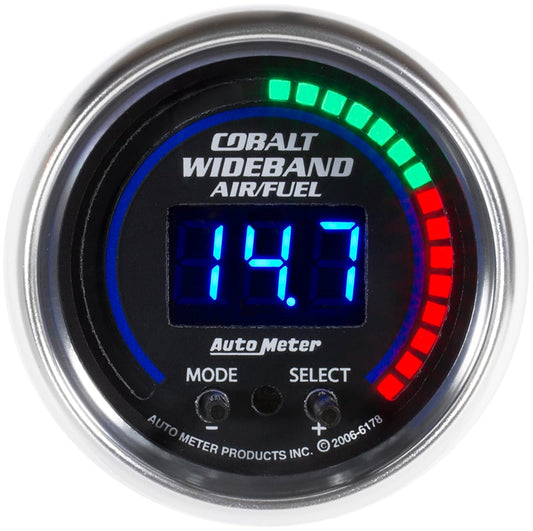 Cobalt Series Pro PlusAir/Fuel Ratio Gauge
2-1/16", Digital, Wideband, Range:AFR or LAMBDA