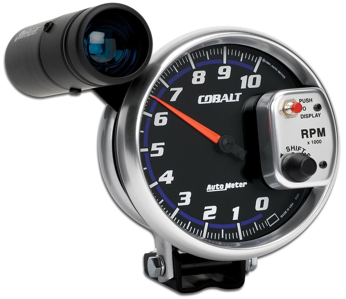 Cobalt Series Shift-Lite Tachometer
5", Pedestal Mount, 0-10,000 rpm, External Blue Shift-Lite