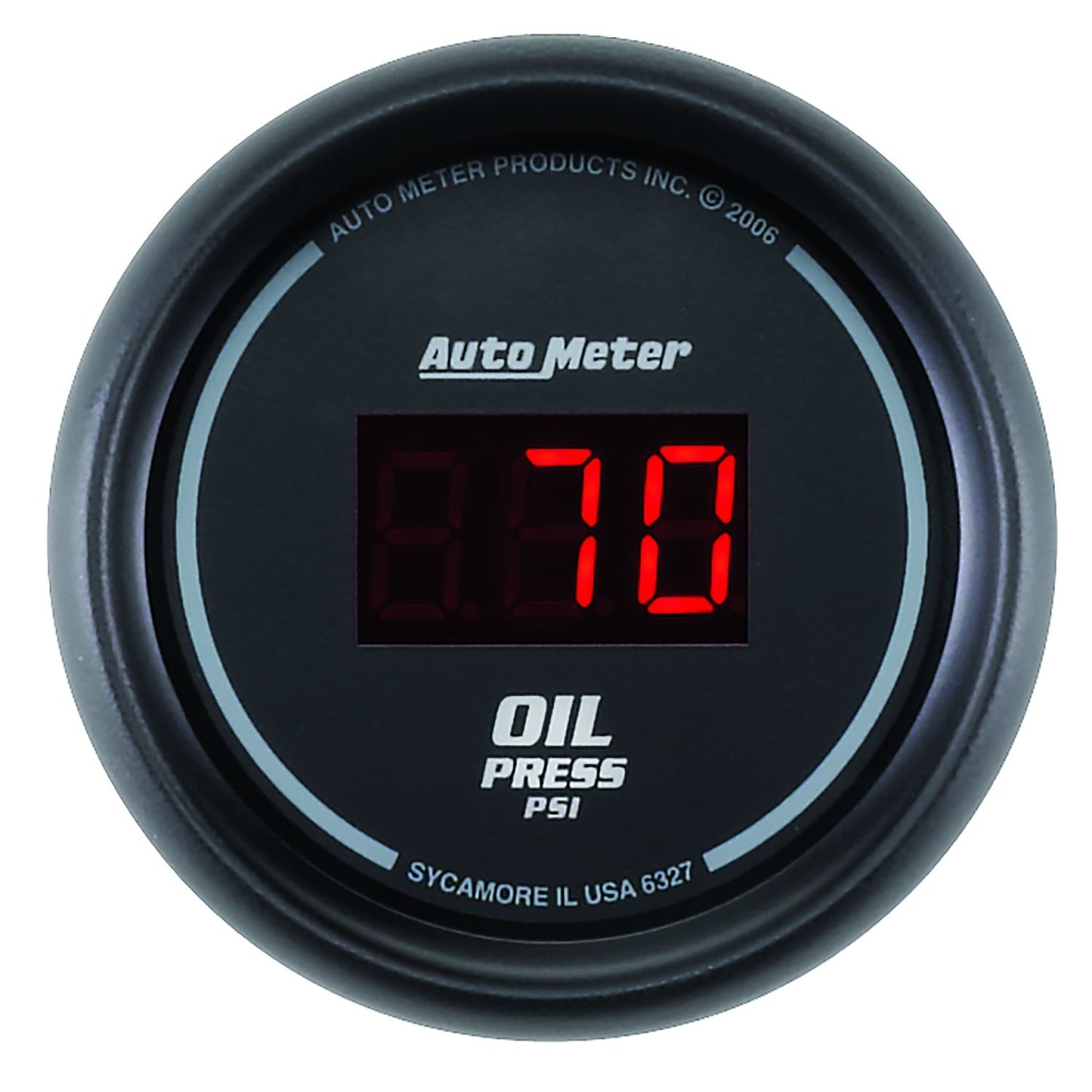 Sport-Comp Digital Series Oil Pressure Gauge  Digital, In-dash, 2-1/16", 0-100 psi