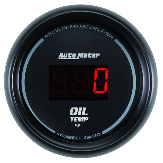 Sport-Comp Digital Series Oil Temperature Gauge  Digital, In-dash, 2-1/16", 0-340°F