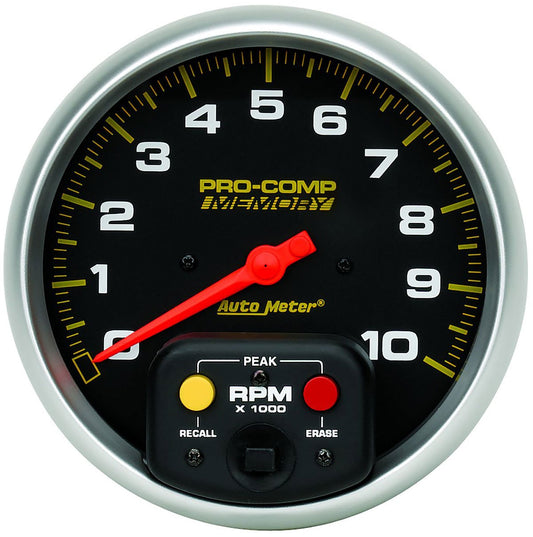 Pro-Comp Series Tachometer
5", In-Dash, Electric, Peak RPM Memory, 0-10,000 rpm