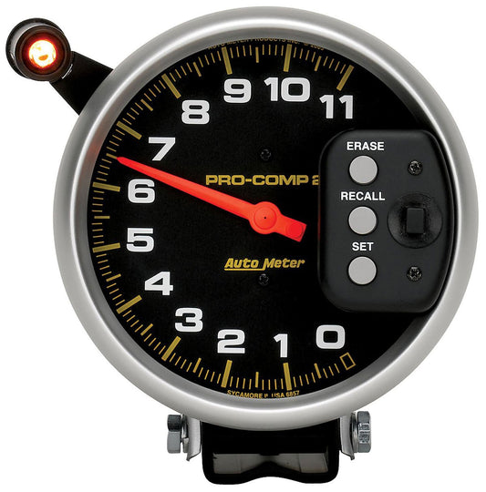 Pro-Comp Series II Tachometer
5", Pedestal Mount, Single Range, Peak RPM Memory, 0-11,000 rpm