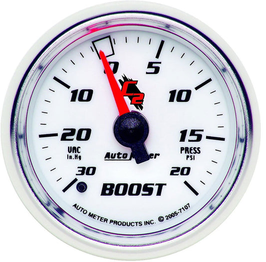 C2 Series Boost/Vacuum Gauge
2-1/16", Full Sweep Mechanical, 30 In. Hg/20 psi