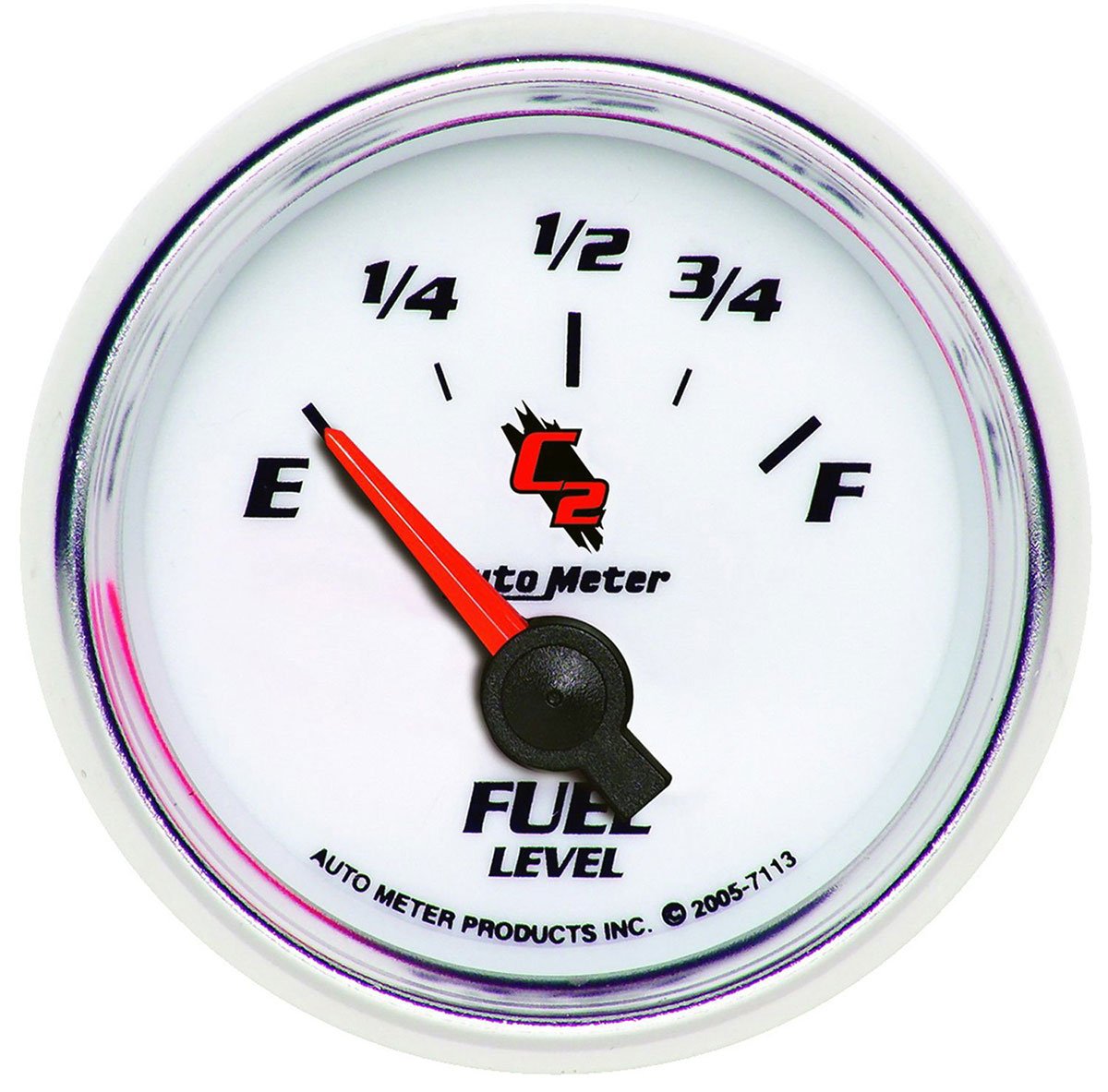 C2 Series Fuel Level Gauge  2-1/16", Short Sweep Electric, GM, 0 ohms Empty/90 ohms Full