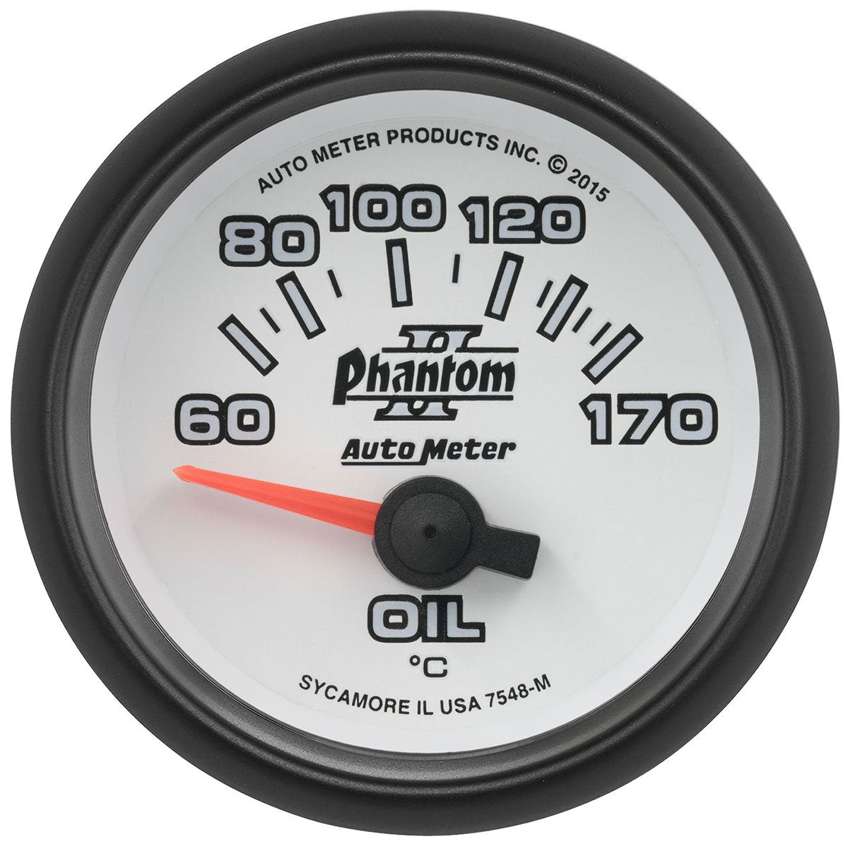 Phantom II Series Oil Temperature Gauge
2-1/16", Short Sweep Electric, 60-170°C