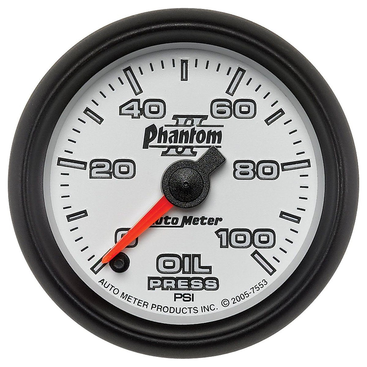 Phantom II Series Oil Pressure Gauge  2-1/16", Full Sweep Electric, 0-100 psi