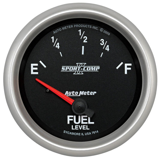 Sport-Comp II Fuel Level Gauge
2-5/8", Short Sweep Electric, GM, 0 ohms Empty/90 ohms Full