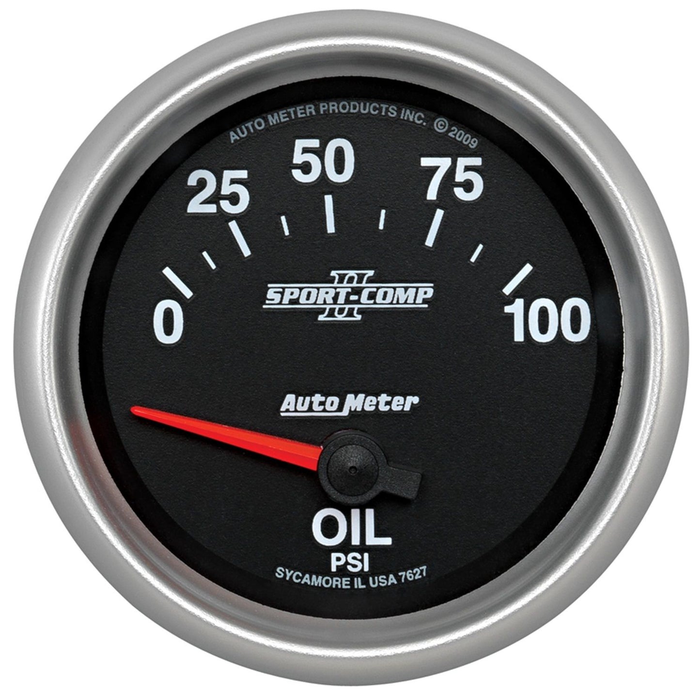 Sport-Comp II Oil Pressure Gauge
2-5/8", Short Sweep Electric, 0-100 psi