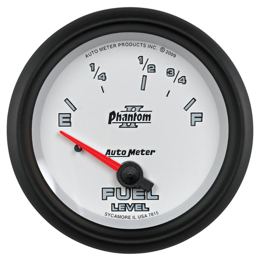 Phantom II Series Fuel Level Gauge
2-5/8", Short Sweep Electric, Ford, 73 ohms Empty/10 ohms Full