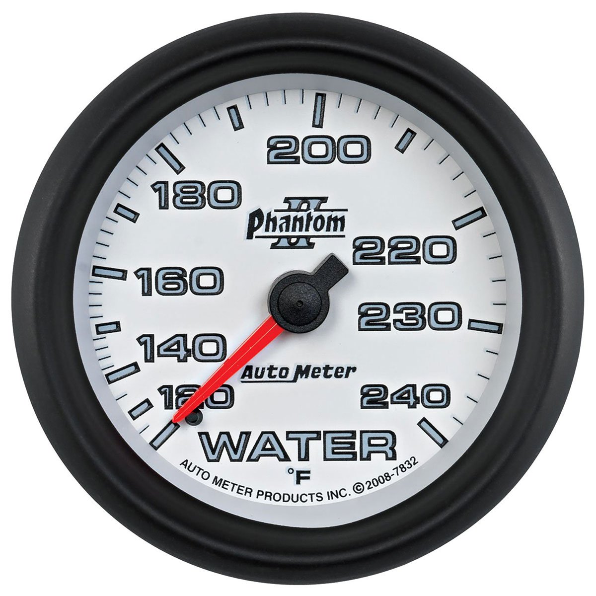 Phantom II Series Water Temperature Gauge  2-5/8", Full Sweep Mechanical, 120-240°F