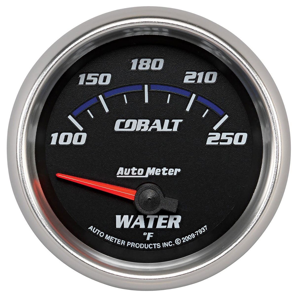 Cobalt Series Water Temperature Gauge  2-5/8", Short Sweep Electric, 100-250°F