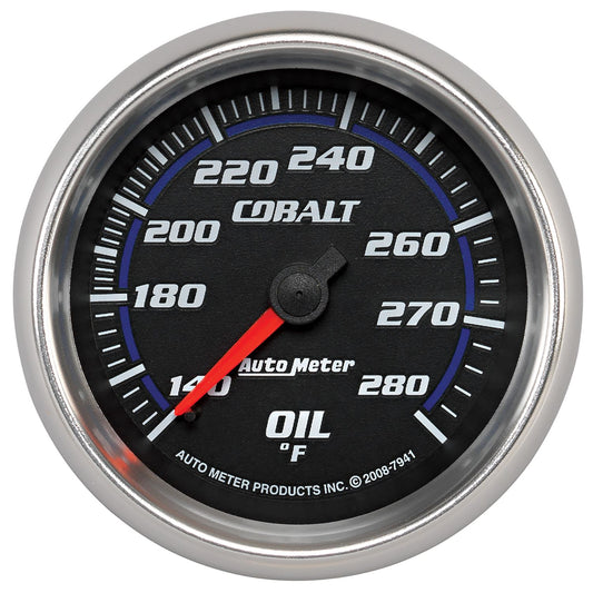 Cobalt Series Oil Temperature Gauge
2-5/8", Full Sweep Mechanical, 140-280°F