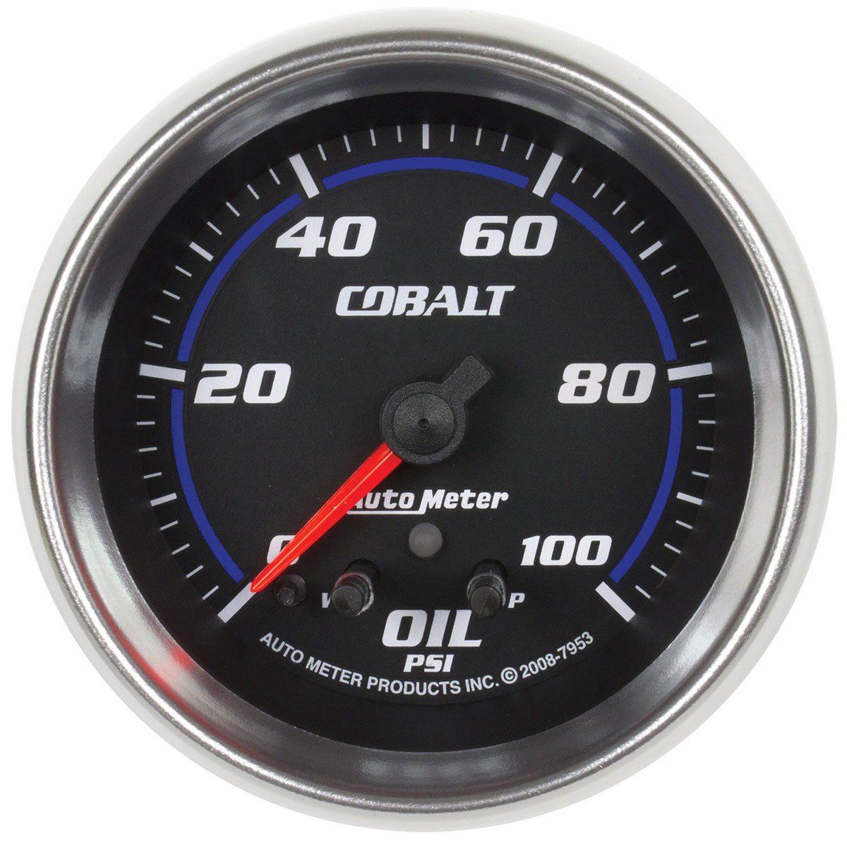 Cobalt Series Oil Pressure Gauge
2-5/8", Full Sweep Electric, 0-100 psi