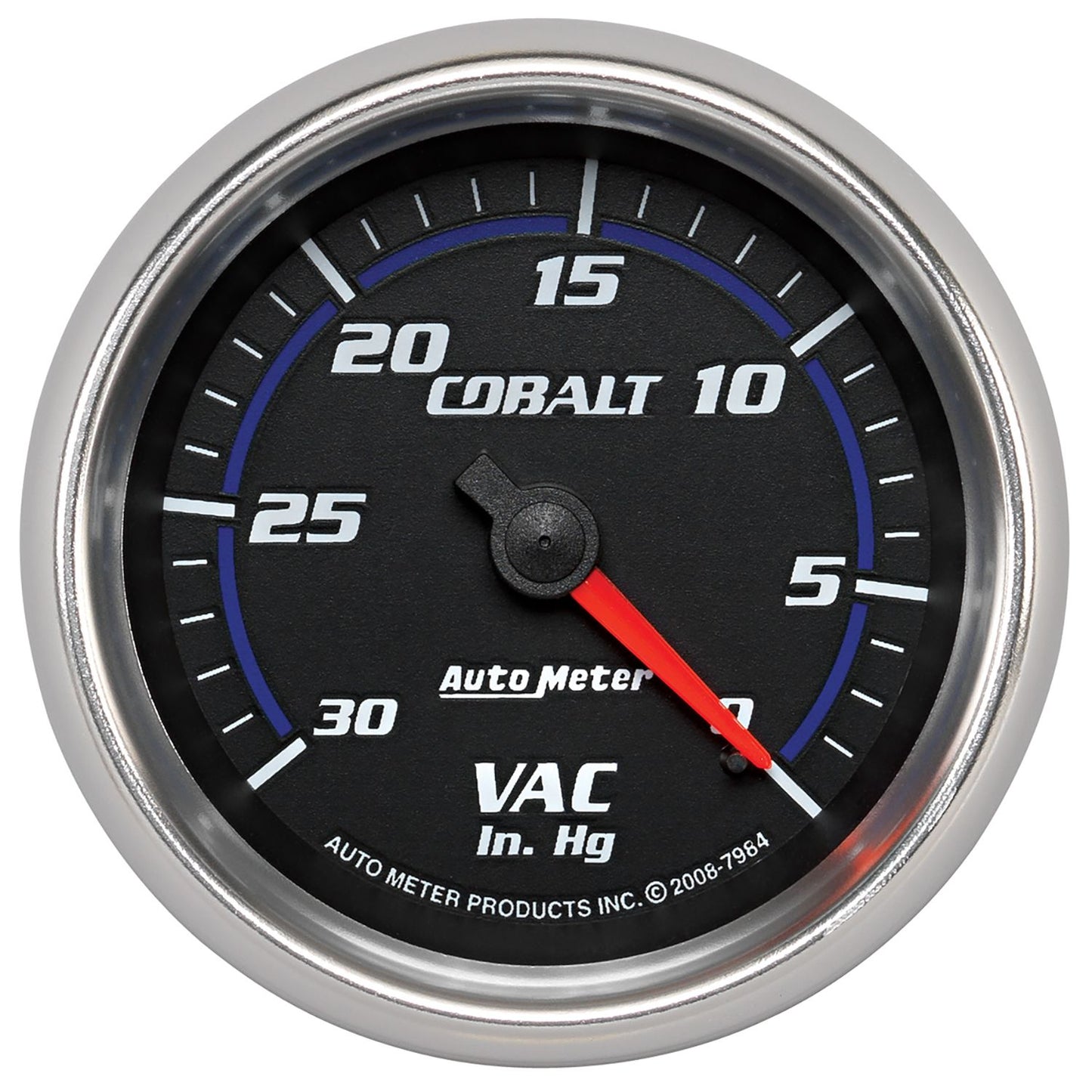 Cobalt Series Vacuum Gauge  2-5/8", Full Sweep Mechanical, 0-30 In. Hg