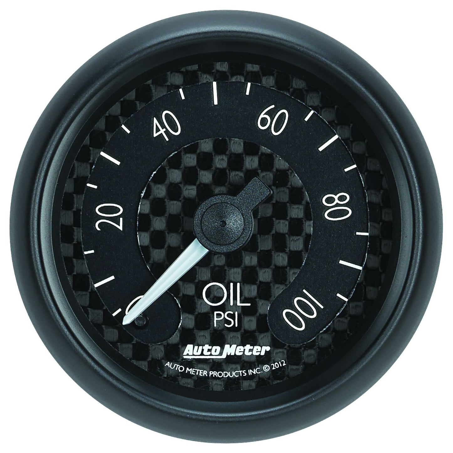 GT Series Oil Pressure Gauge
2-5/8", Black Carbon Fiber Dial, Full Sweep Mechanical, 0-100 psi