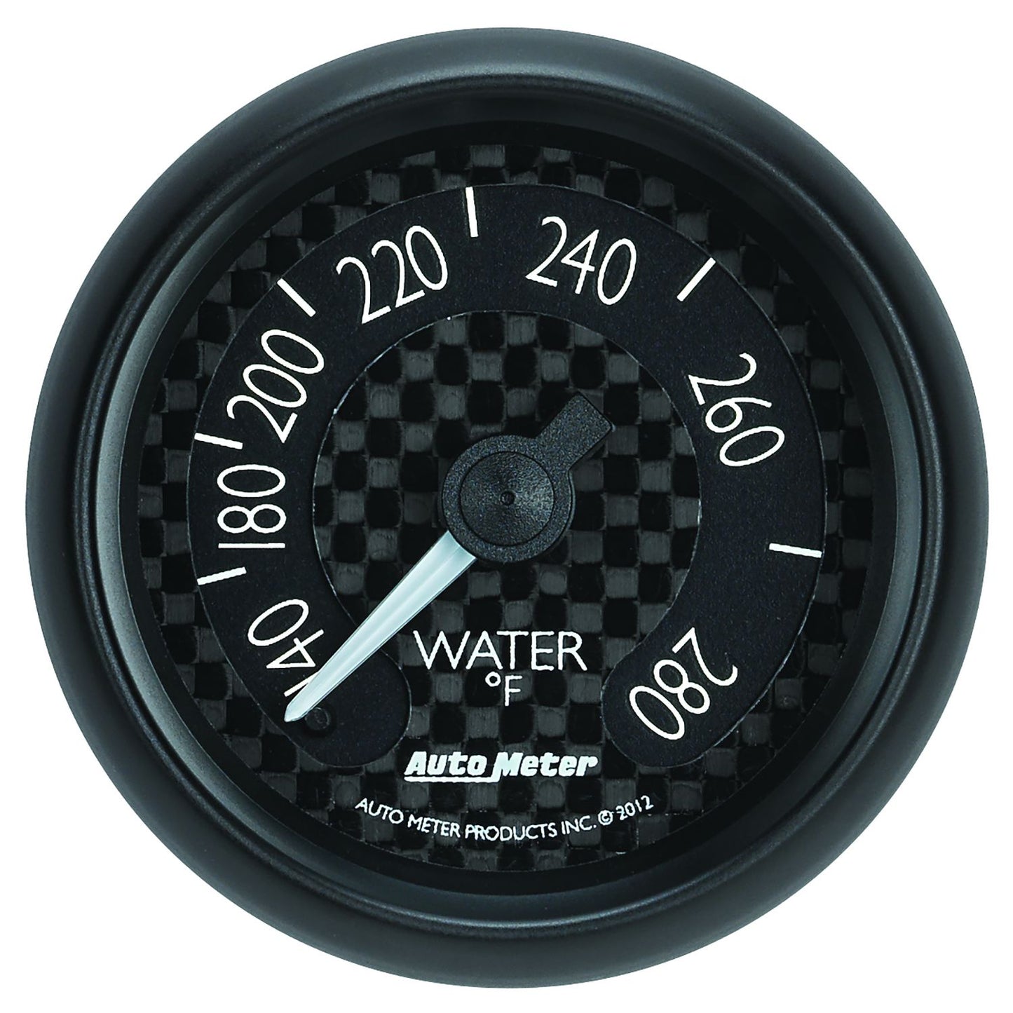 GT Series Water Temperature Gauge
2-1/16", Black carbon Fiber Dial, Full Sweep Mechanical, 140-280°F