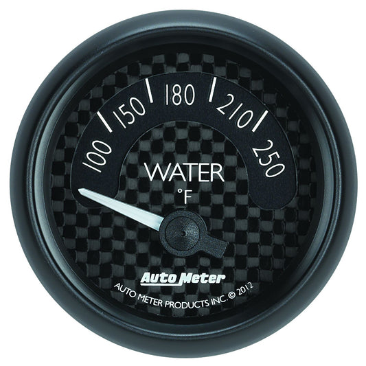 GT Series Water Temperature Gauge
2-1/16", Black Carbon Fiber Dial, Short Sweep Electrical, 100-250°F