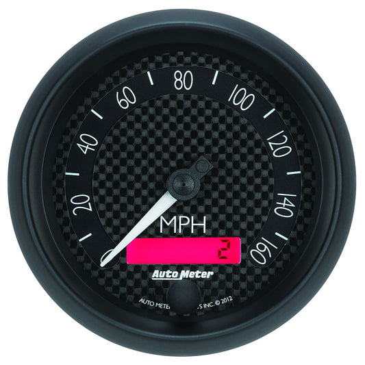 GT Series Speedometer
3-3/8", 0-160 MPH, In-Dash, Black Carbon Fiber Dial, LCD Tripmeter