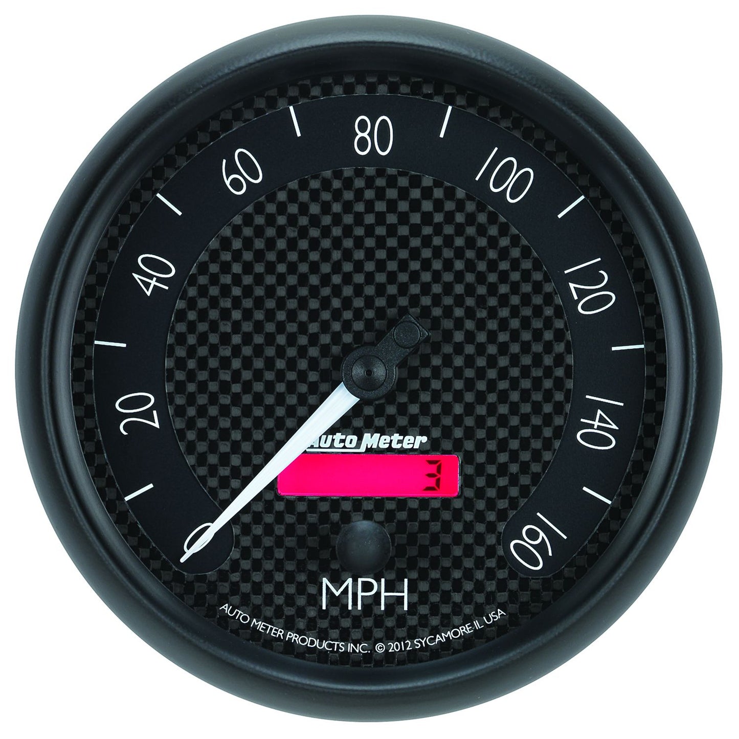 GT Series Speedometer
5", In-Dash, Black Carbon Fiber Dial, Programmable, 0-160 mph, LCD Tripmeter