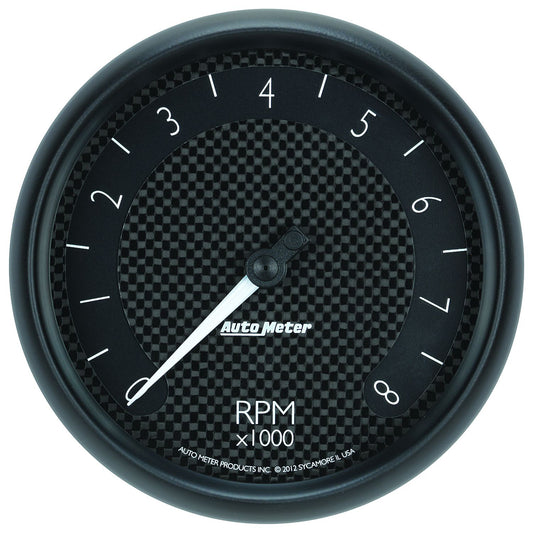 GT Series Tachometer
5", In-Dash, Black Carbon Fiber Dial, 0-8,000 rpm