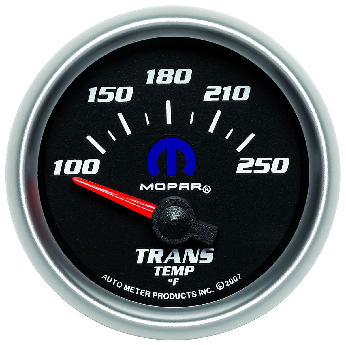 Mopar Trans Temperature Gauge
2-1/16", Black Dial/Silver Bezel, Short Sweep Electric, 100-250°F