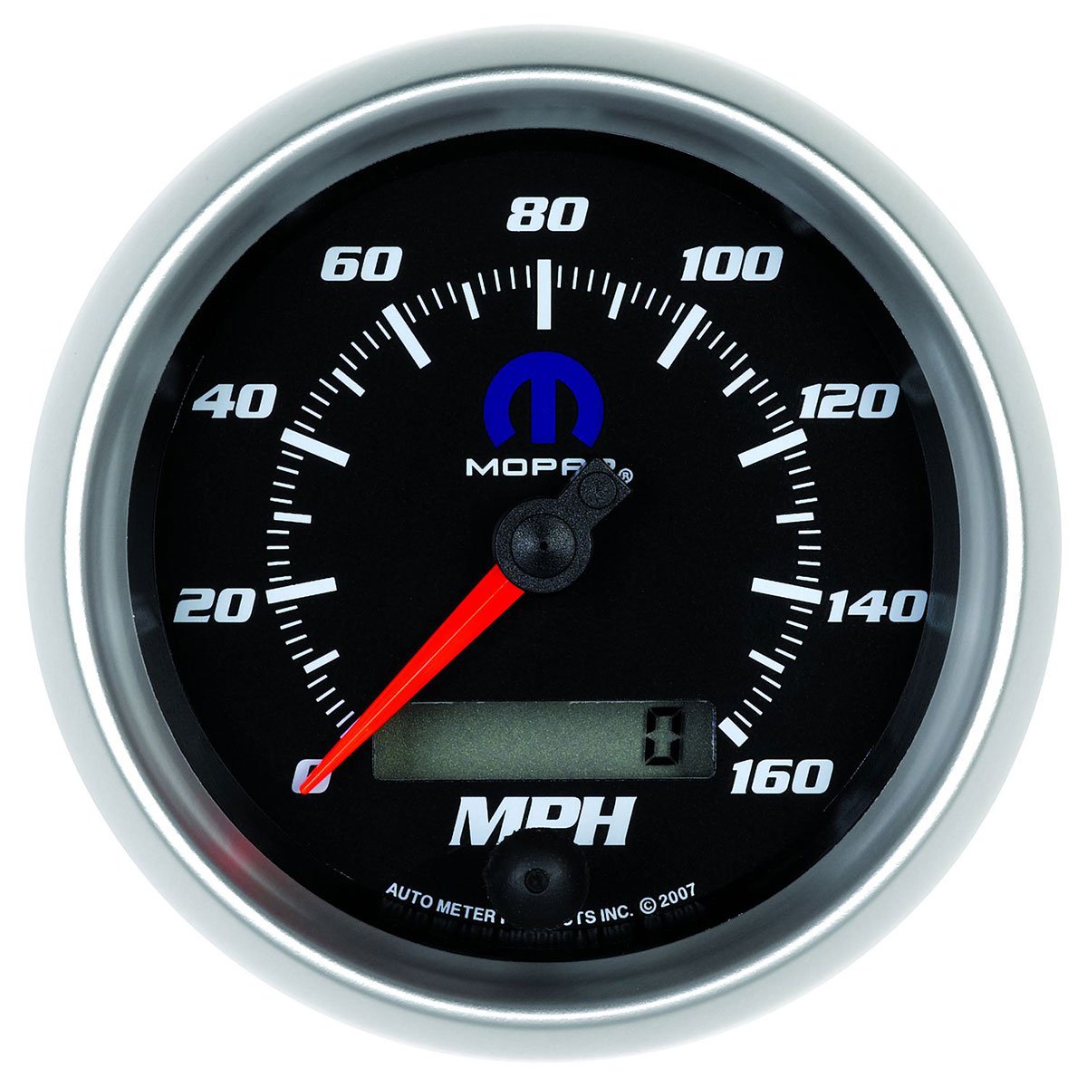 Mopar Speedometer
5", In-Dash, Black Dial/Silve Bezel, Programmable, 0-160 mph, LCD Tripmeter