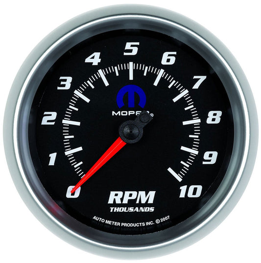 Mopar Tachometer
3-3/8", Black Dial/Silve Bezel, 0-10,000 rpm, Electrical, In-Dash