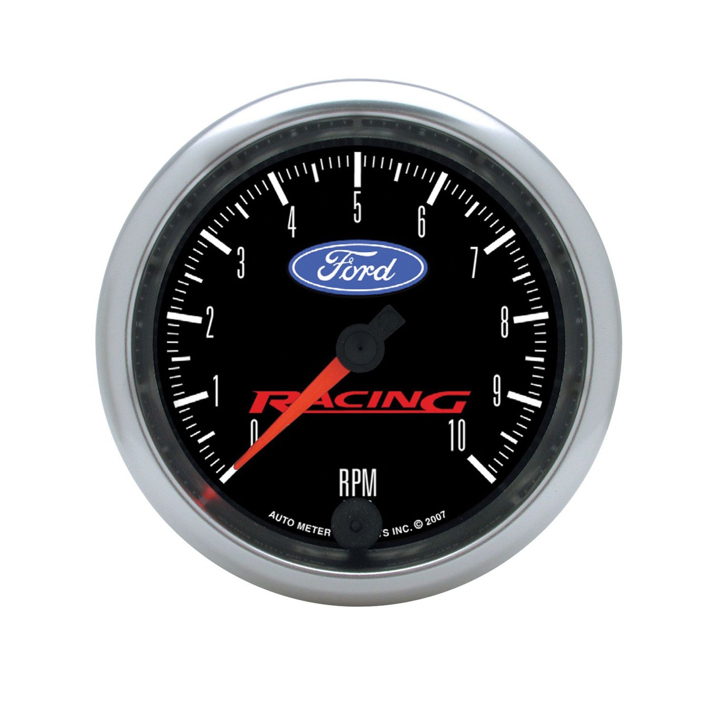 Ford Racing Tachometer
3-3/8", Black Dial, 0-10,000 rpm, Electrical, In-Dash