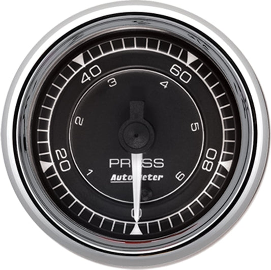 Chrono Chrome Series Pressure Gauge
2-1/16", Black Dial, Full Sweep Electric, 0-100