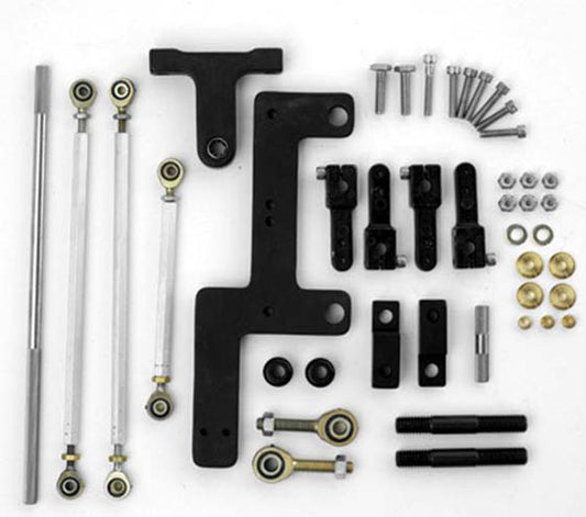 Dual Carb Linkage Kit
Suit 4160 Holley & Edelbrock/Carter Carburettors, Inline Mount