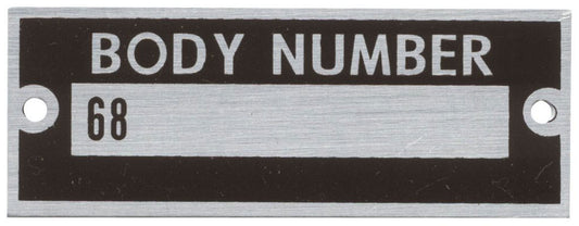 Bob Drake Body Number Plate
Suit 1936 Ford