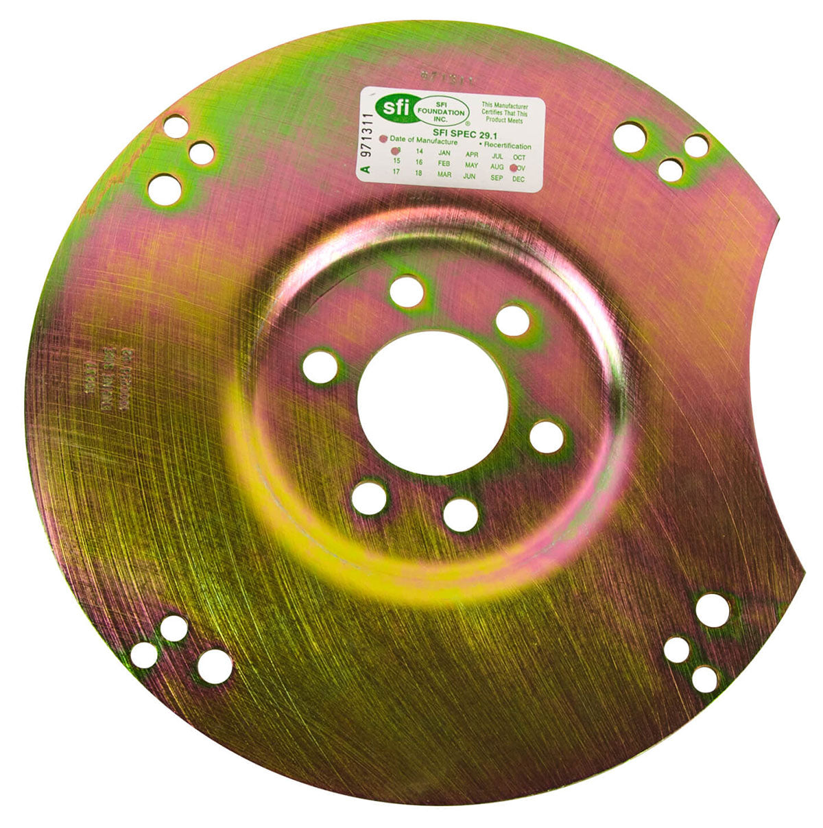 Flexplate - SFI Approved
Chrysler 383-440 (cast crank) with TF A-727, Externally balanced, no ring gear