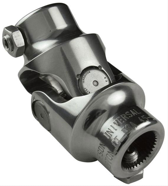 Borgeson Polished Stainless Steel Single Needle Bearing Universal Joint
9/16"-36 x 3/4"DD - Spline x Spline