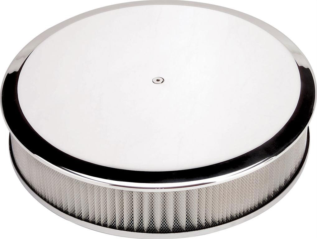 Polished Aluminium Round Air Cleaner Assembly - Plain
14" x 3"