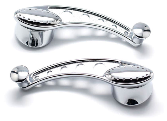 Chrome Billet Window Crank Handles
With 1/2" Spline, Drilled I-Beam & 3 Inserts