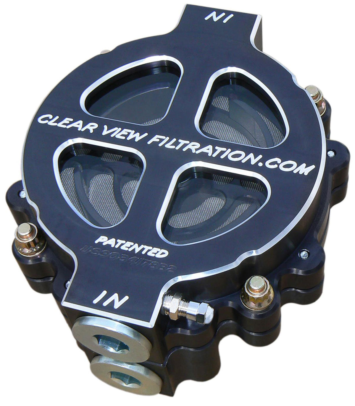 6" Dry-Sump See Through Oil Filter - Black Anodised
-16AN Inlet/Outlet Ports With 115 Micron Element