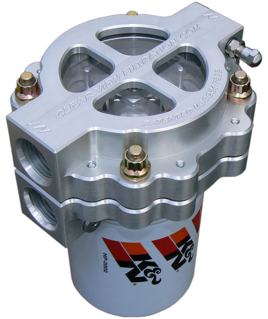 4" Screw-On Oil FilterAssembly - Clear Anodised
-12AN Inlet/Outlet Ports With 115 Micron Element, Suit Disposable Oil Filter