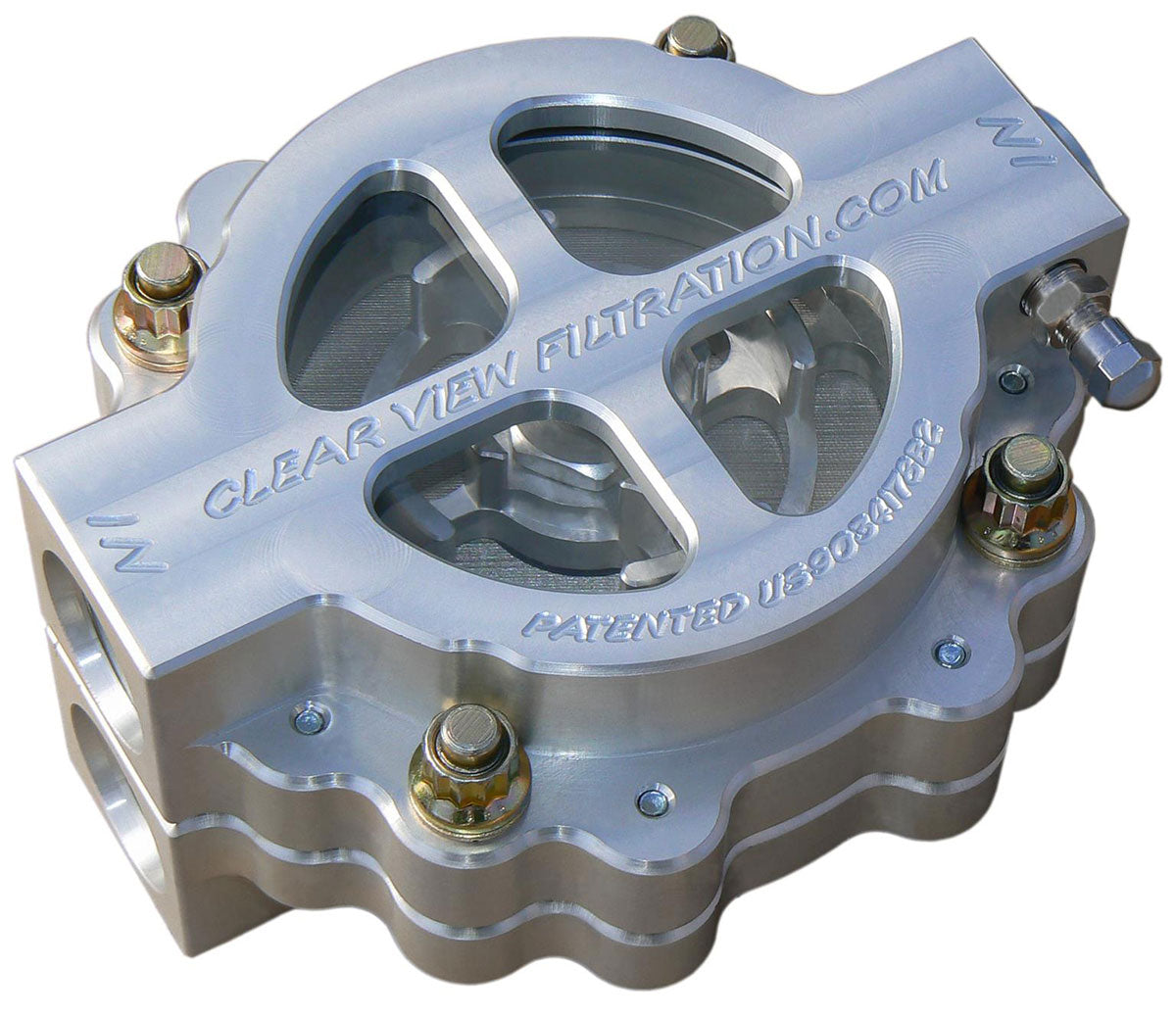 4" Hi-Flow See ThroughOil Filter - Clear Anodised
-12AN Inlet/Outlet Ports With 60 Micron Element