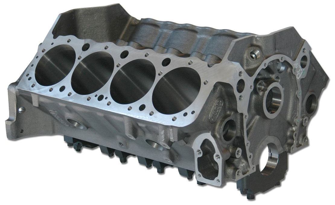 Dart SHP Cast Iron SB Chev Engine Block with 4-Bolt Ductile Caps
4.125" Bore, 9.025" Deck, 350 Mains